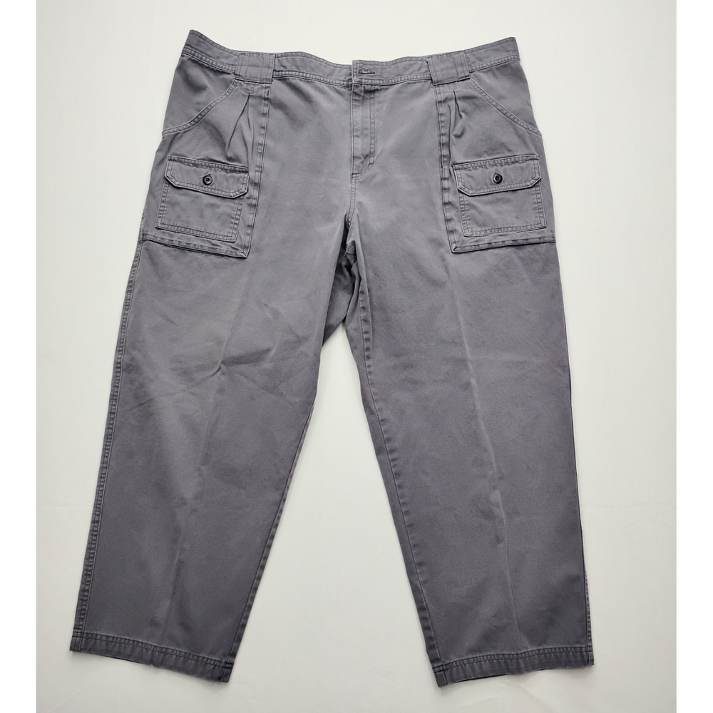 Cabelas Pants Chino Cotton Straight Leg Cargo Zip Fly Cargo Pockets